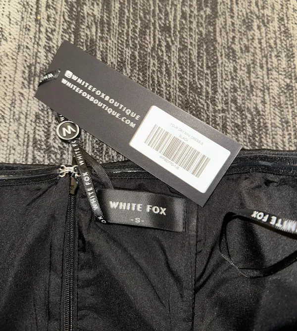 White Fox Black Dress - Image 4