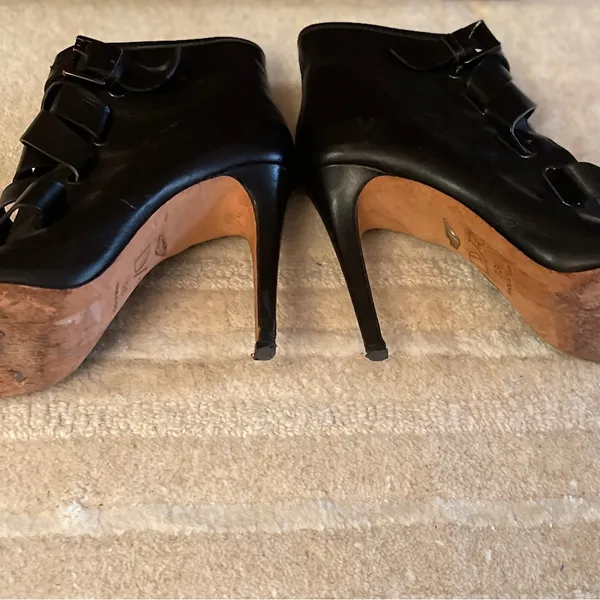 DVF Diane Von Furstenberg Black Stiletto Leather Booties - Image 7