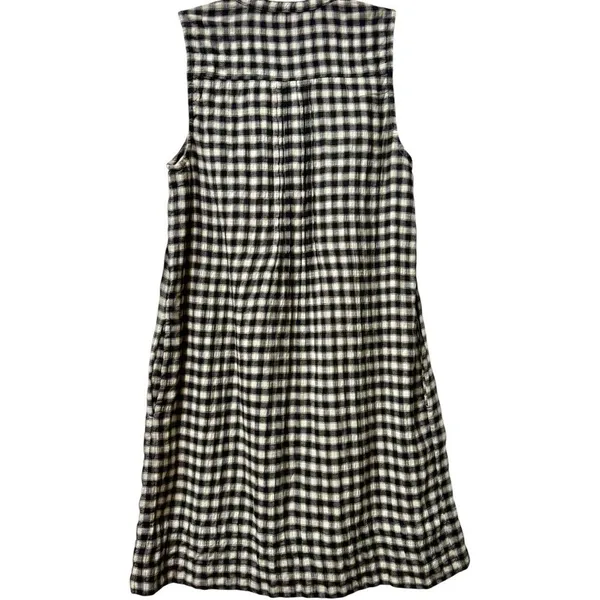 Faherty Isha Sleeveless Gingham Plaid Black / White‎ Shift Dress Size XS $178 - Image 4