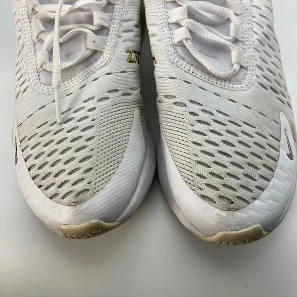Nike Air Max 270 White Gold Womens Running Shoes‎ Sneakers Size 7 DM3080-100 - Image 12