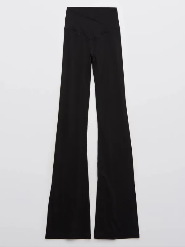 OFFLINE By Aerie Real Me High Waisted Crossover Flare black Legging - Image 6