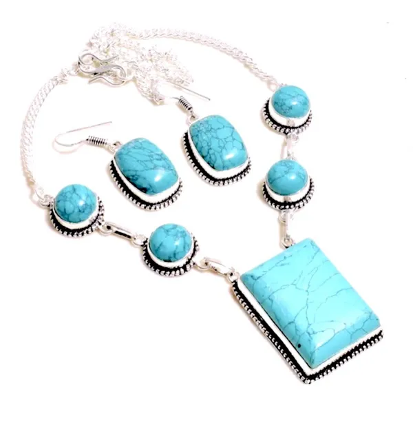 Santa Rosa Turquoise Necklace/Earrings - Image 2