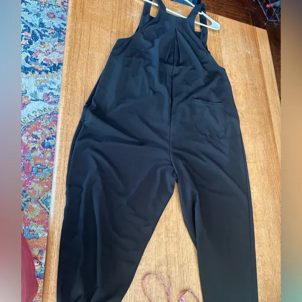 HALARA NWT Pockets Waffle Casual Jogger Overalls black sz Large - Image 15