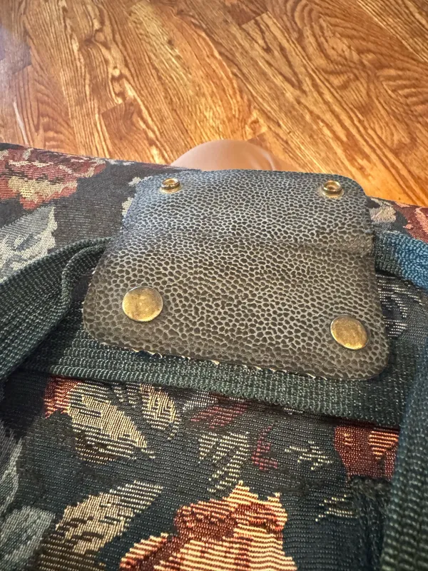 Vintage Tapestry Bag Blue - Image 4