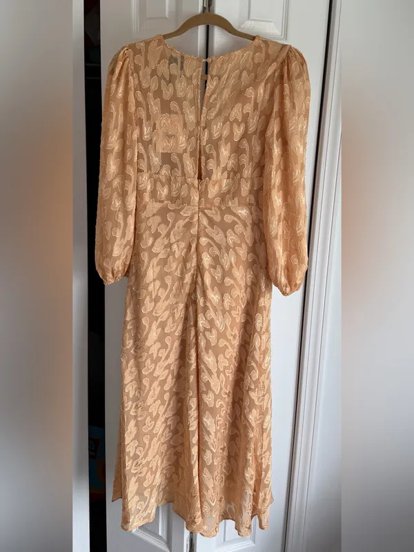 Hello Molly Gold‎ Floral Jacquard Midi Dress NWT - Image 2