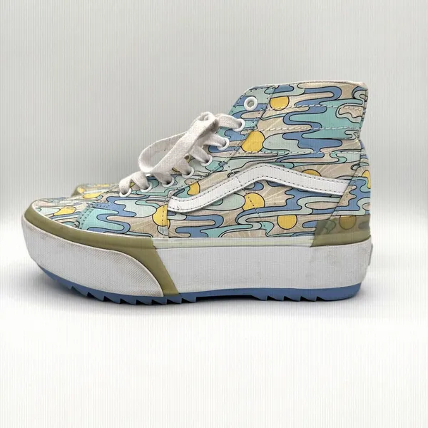 Vans Sk8-Hi Platform UV Ink Sunwaves Canvas Sneaker Size 7 Men's/Women's 8 1/2 - Image 10