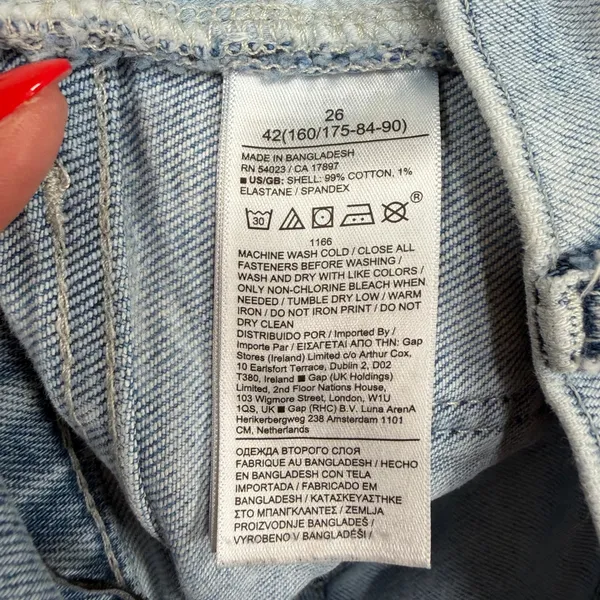 Banana Republic 26 Jeans High Rise Wide Leg Crop Light Wash 814318 Denim Boho - Image 10