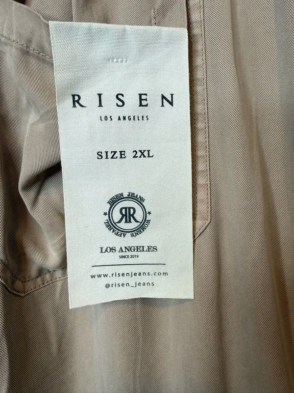 Risen Jeans Los Angeles The Carly Cargo Pants Taupe Wide Leg Size 2XL 90s Grunge - Image 8