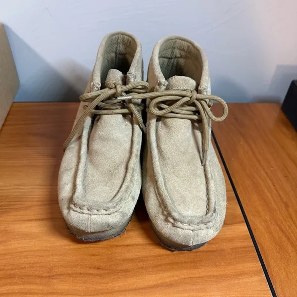 Roper Gum Sole Chukka Sand Tan Suede Lace Up Western Shoe Comfort Desert W6 - Image 2