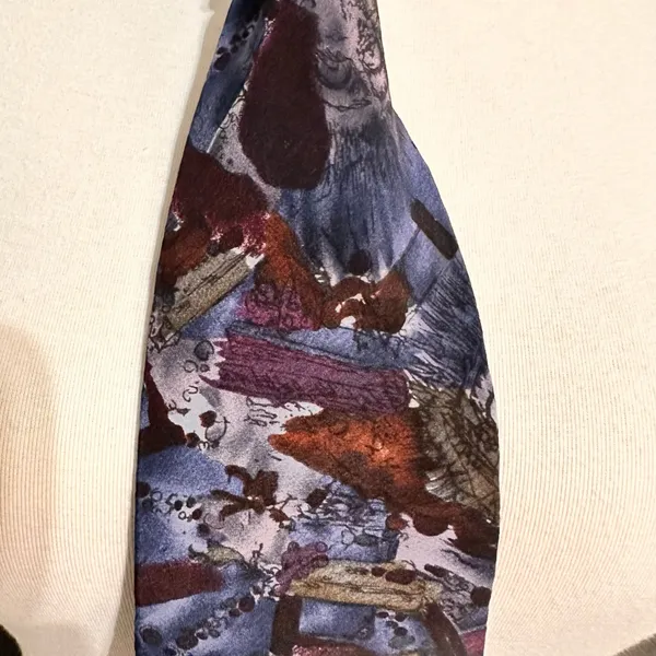 J.Garcia Men's Silk Vintage Tie Multicolor Art Necktie USA Made Classic Office - Image 7