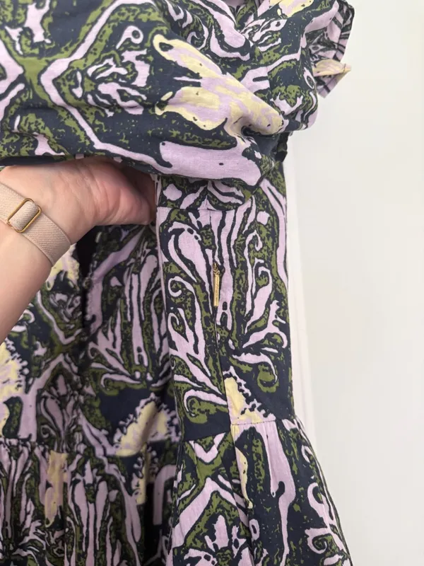 Cleobella Camden Mini‎ Dress Casablanca Floral Puff-Sleeve Dress Navy Lavender - Image 5