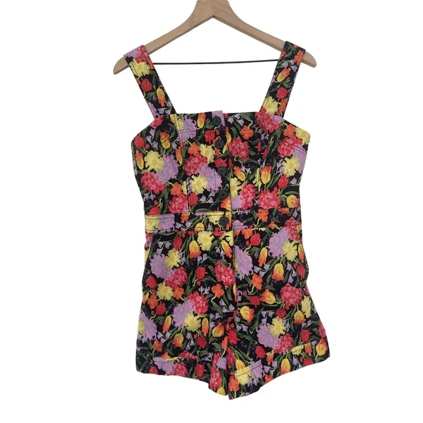 Anthropologie Yukiko Noritake Maeve Portside Button Colorful Floral Romper 8 - Image 3