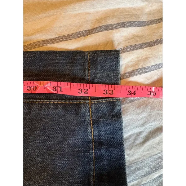 Gap Original Long and Lean Flare Leg Jeans Dark Wash Blue Denim Size 2 Long - Image 9