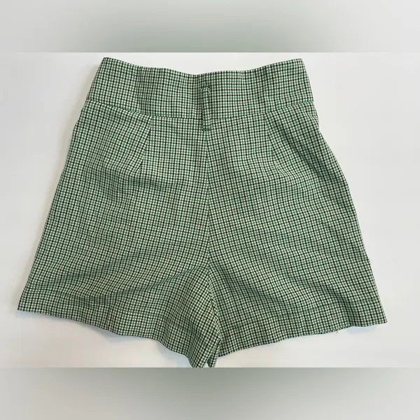 WILFRED Aritzia Gelas High Rise Paperbag Waist Gingham Paid Picnic Shorts Size 4 - Image 11