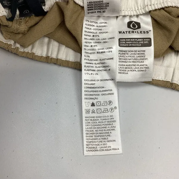 Dockers Linen Blend Weekend Pull-On Shorts Tan Small NEW! Retail $52 - Image 6