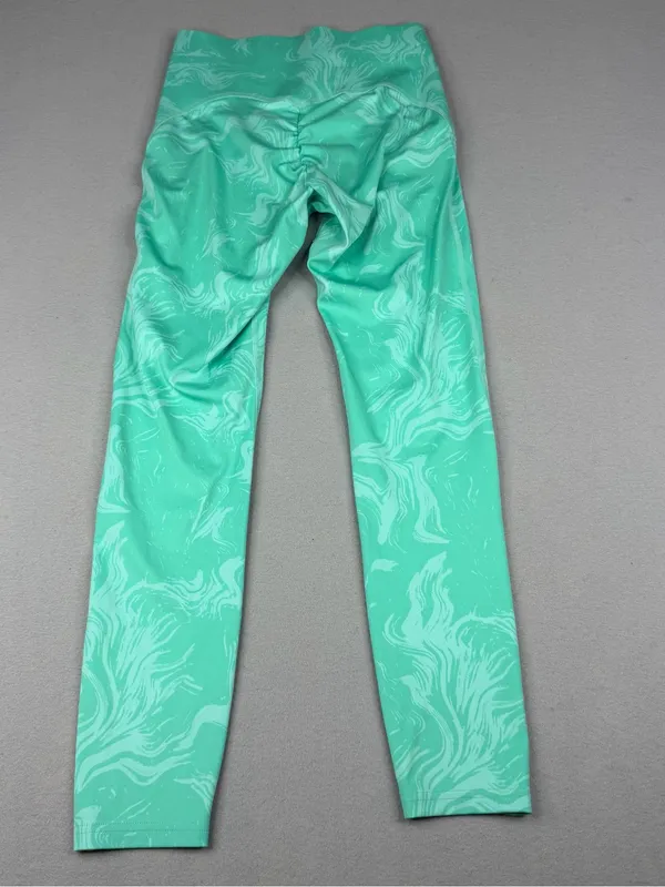 Gymshark Waist Support Leggings M Mint Marble Scrunch High Rise Yoga Gym - Image 3