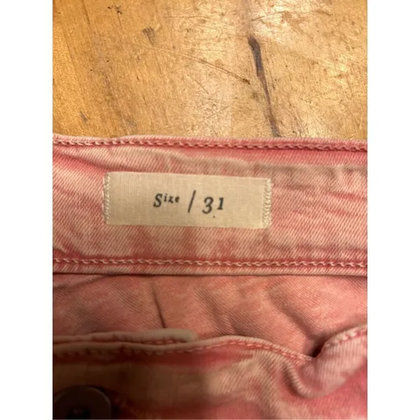 Pilcro and the Letterpress Ultra High-Rise Acid Wash Straight Jeans Pink/Rose 31 - Image 10