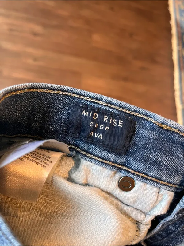 Lucky Brand Womens Jeans Mid-Rise Crop Ava Size 10/30 Medium Wash Denim Blue - Image 3