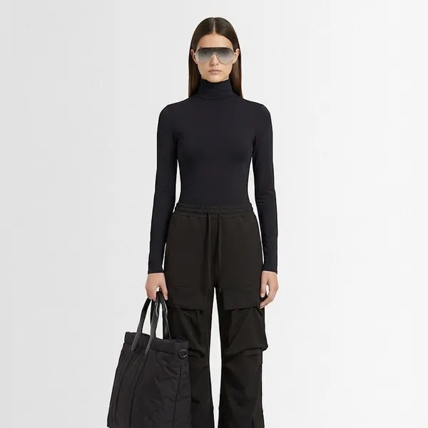 SKIMS NWT (G14) Cotton Jersey Long-Sleeve Stretch Turtleneck | Soot | Size XS - Image 2