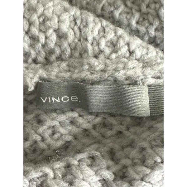 Vince lagenlook wool/cashmere grey chunky textured open cardigan sweater Size XS - Image 4