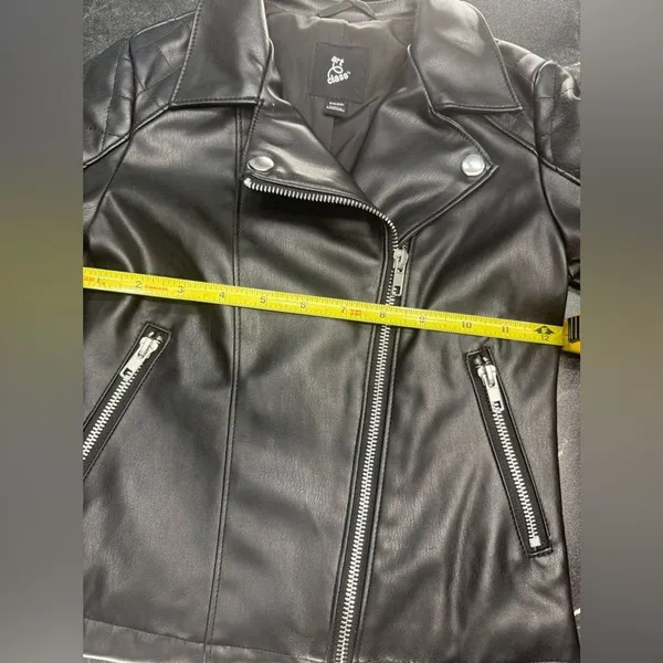 Art Class Black Cropped Moto Jacket Women’s Small Biker Streetwear Coat - Image 5