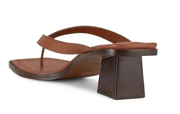 FRAME Le Carbon Leather Thong Sandals - Tobacco size 7 $375 boho classic spring - Image 2