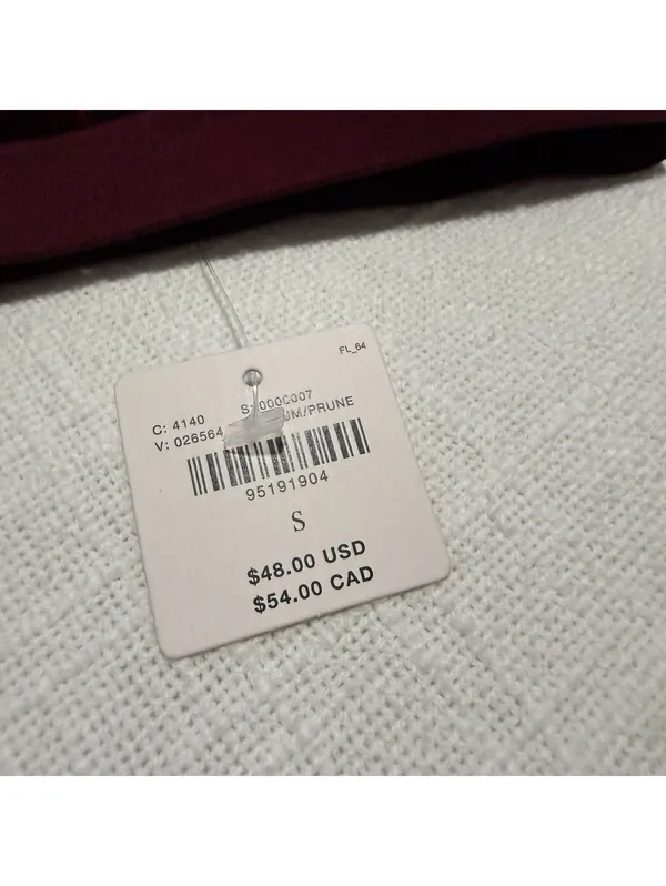 Anthropologie Burgundy Plum Velvet Triangle Spaghetti Strap Unlined Bralette NWT - Image 3