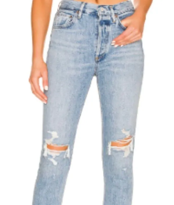 AGOLDE Riley High Rise Straight Jeans - Image 3