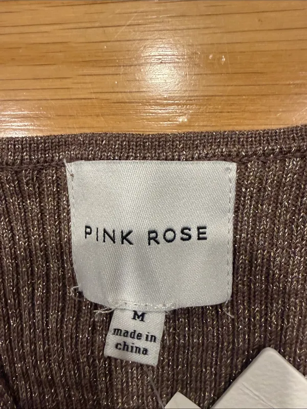 NWT pink rose wrap-front sweater size medium. - Image 2