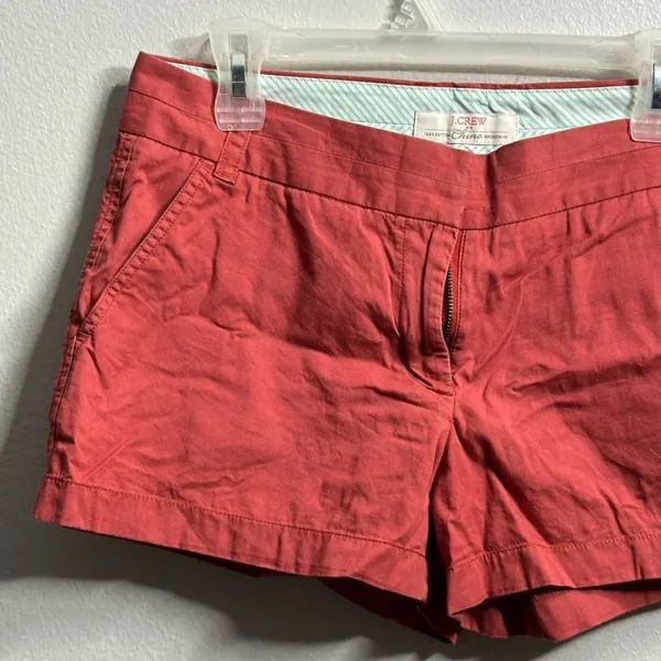 J.Crew Women Chino‎ Broke-in Red/Orange Shorts Size 8. - Image 4