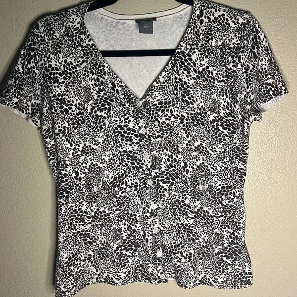 Ann Taylor button Up Sleeve‎ top Office  size Medium - Image 2