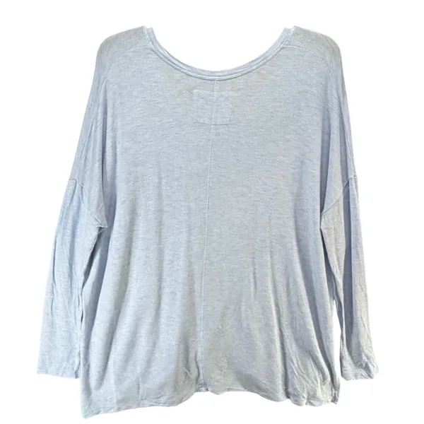 Lilly Pulitzer Luxletic Clifford Top S‎ Blue Drop Shoulder Lounge Relaxed Soft - Image 4