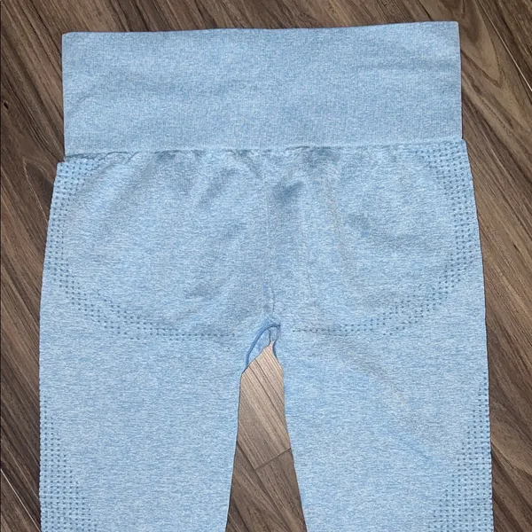 Gymshark Light Blue Leggings and Top Set - Image 7
