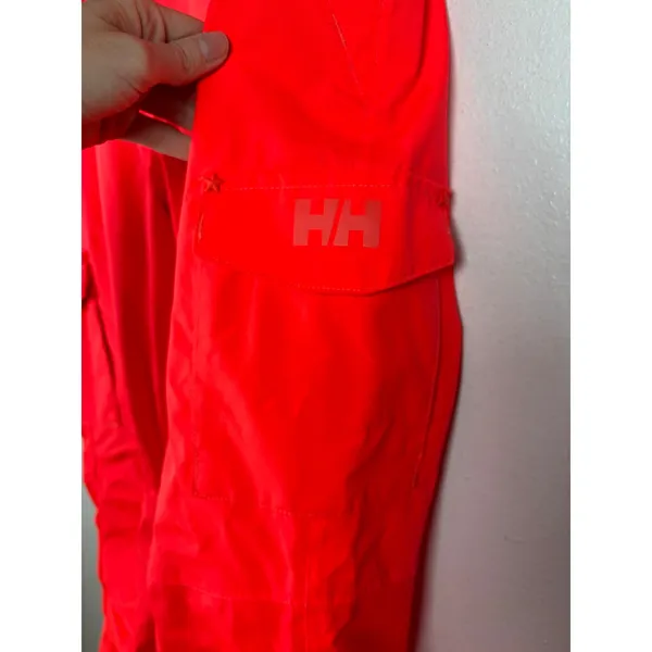 Helly Hansen Switch‎ Cargo Snow Pants Small Neon Coral RECCO Ski Snowboard - Image 5
