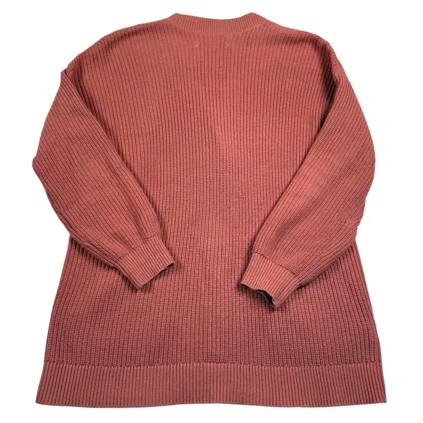 Loft Cardigan Sweater Womens Medium Pink Ribbed Knit Cottagecore Academia Granny - Image 3