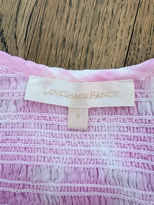 Love Shack Fancy Pink Mini Dress - Image 5