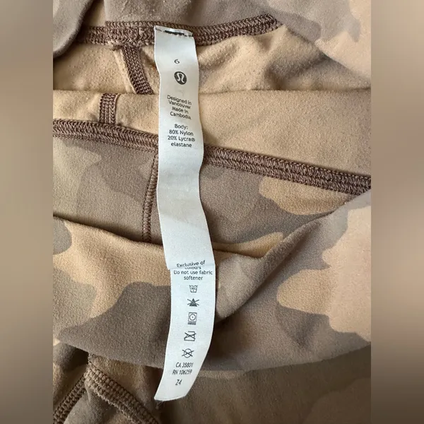 Lululemon Align Leggings Women's 6 Brown Camo High Rise Yoga Pants Athleisure - Image 3