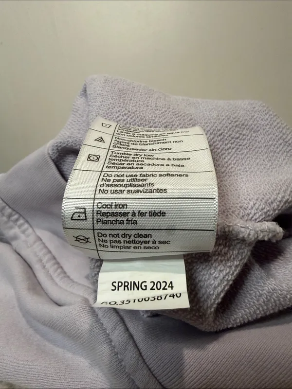 Carhartt Women's Relaxed Fit Crewneck Sweatshirt Logo Chest Pale Purple SZ S - Image 4