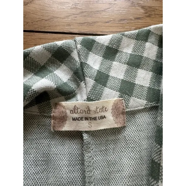 Altard State Green‎ Checkered Blazer Sz Small Classic Office Career Professional - Image 3