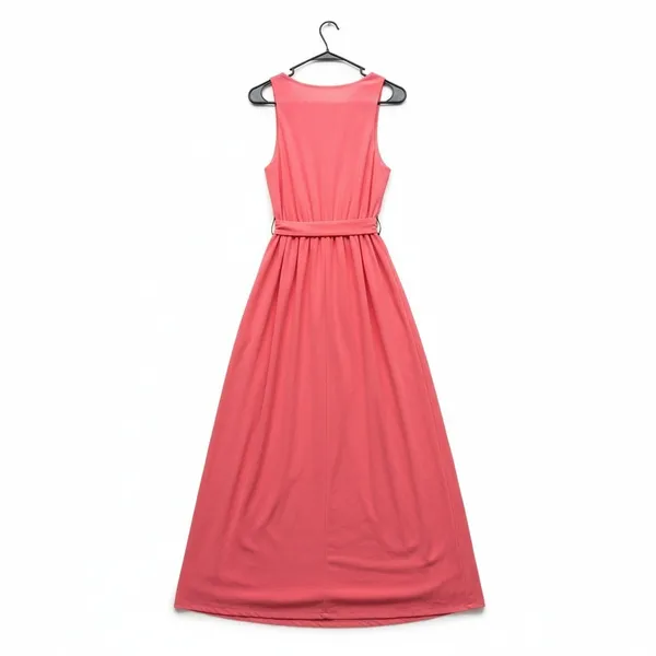 Unbranded Womens Maxi Dress Size 6 Pink Embellished Waist Sleeveless Sundress - Image 5