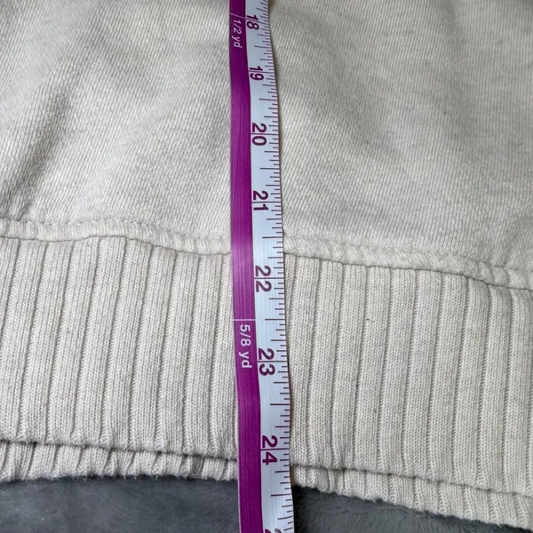 Aerie Womens‎ Size Small Oversized Ribbed Side Crewneck Sweatshirt Ivory Lounge - Image 10
