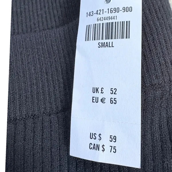 Abercrombie & Fitch NWT Black Ribbed Knit Midi Skirt‎ Side Slit Small NEW - Image 7