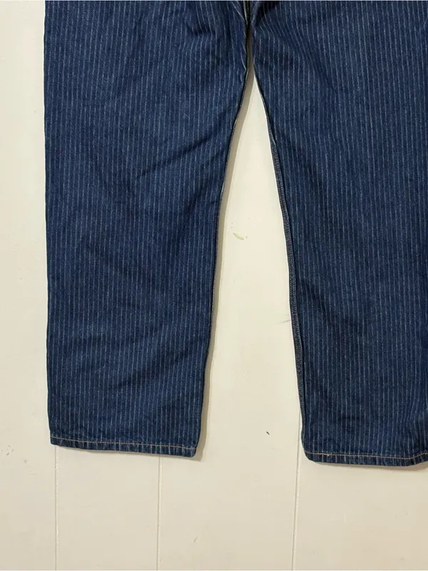 Levi’s Low Pro Pinstripe Jeans Dark Wash Straight Leg Low Rise Size 31 - Image 8