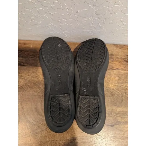 CROCS Patent Cap Toe Slip-On Flats Ballet Shoes black‎ Size 9 Women’s - Image 6