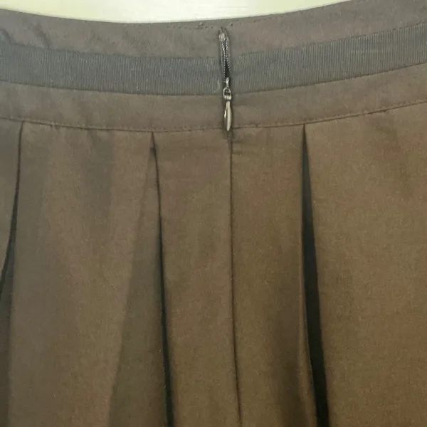 White House Black Market Black Pleated A-Line Skirt Size 4 Preppy Classic - Image 4