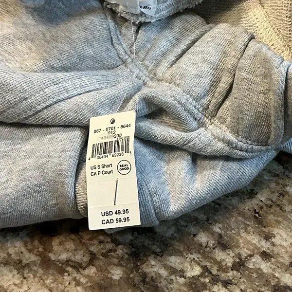 Aerie Womens S Short Gray Cargo Sweatpants Jogger Pants NWT Flaw - Image 7