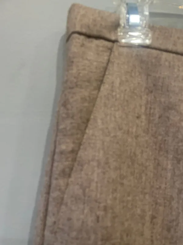 High-Waist Tailored womens Trousers — Light Brown lined like new - Image 3