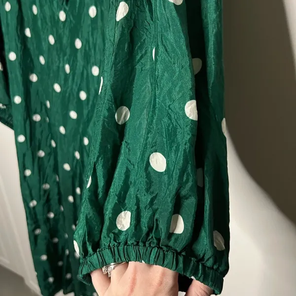J.Crew Sweetheart Neckline Polka Dot Midi Dress Size 18 - Image 8