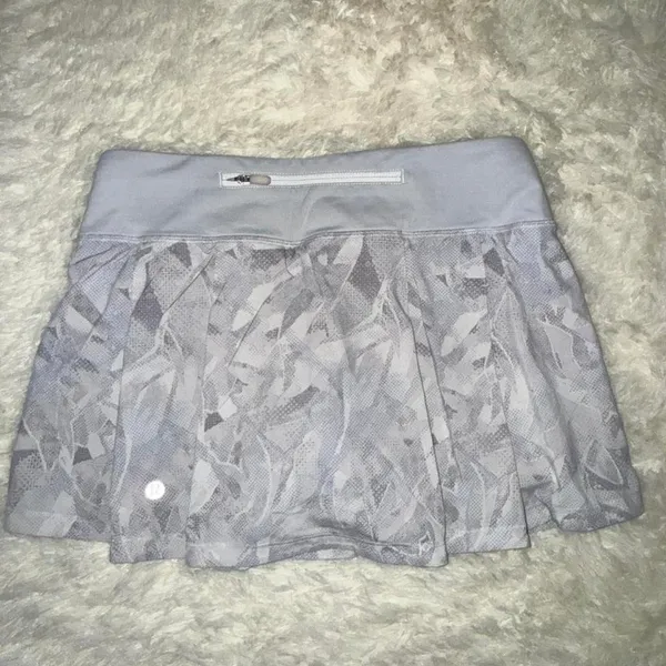 Lululemon 4 Pace Rival Skirt Regular No Panels Jasmine‎ White Multi Excellent - Image 2