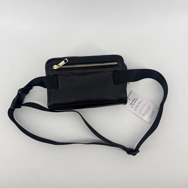NWT Amanda Uprichard Black‎ Quilted Belt Bag Le Sac Banane Fanny Pack Gold Zip - Image 6